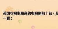 英國收視率最高的電視劇前十名(投行風云僅第二,王冠值得一看)