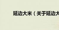 延邊大米(關于延邊大米的介紹)