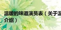 溫暖的味道演員表(關于溫暖的味道演員表的介紹)