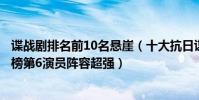 諜戰劇排名前10名懸崖(十大抗日諜戰劇排名:《懸崖》上榜第6演員陣容超強)