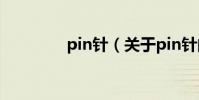 pin針(關于pin針的介紹)