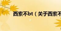 西索不bt(關于西索不bt的介紹)