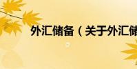 外匯儲備(關于外匯儲備的介紹)