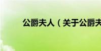 公爵夫人(關于公爵夫人的介紹)