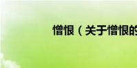 憎恨(關于憎恨的介紹)