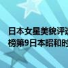 日本女星美貌評選排行榜（全球女明星顏值前十名：寡姐上榜第9日本昭和時代絕色）