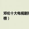 鄧倫十大電視劇排行榜（香蜜收視口碑雙豐收因為遇見你上榜）