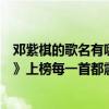 鄧紫棋的歌名有哪些（鄧紫棋十大熱門音樂排行榜：《句號》上榜每一首都震撼人心）