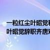 一粒紅塵葉昭覺和齊唐大結局（一粒紅塵劇情分集介紹4集,葉昭覺辭職齊唐勸回葉昭覺）