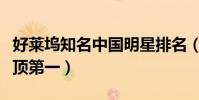 好萊塢知名中國明星排名(周潤發上榜成龍登頂第一)