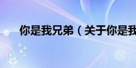 你是我兄弟(關于你是我兄弟的介紹)