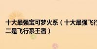 十大最強寶可夢火系(十大最強飛行系寶可夢BUG燕上榜第二是飛行系王者)
