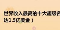 世界收入最高的十大超級名模(第一凈收入高達1.5億美金)