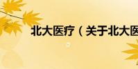 北大醫療(關于北大醫療的介紹)