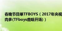 春晚節目單TFBOYS(2017年央視春晚節目單,雞年春晚鮮肉多(TFboys鹿晗開場))