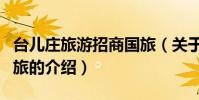 臺兒莊旅游招商國旅(關于臺兒莊旅游招商國旅的介紹)