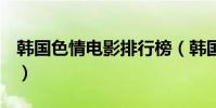 韓國色情電影排行榜(韓國唯美色情片TOP6)