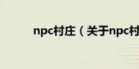 npc村莊(關于npc村莊的介紹)