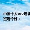 中國十大seo培訓機構（seo實戰培訓機構排名seo專業培訓班哪個好）