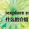 iexplore exe是什么（關于iexplore exe是什么的介紹）