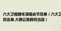 六大衛視跨年演唱會節目單(六大衛視2017年跨年演唱會節目名單,大牌云集鮮肉當道)