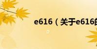 e616(關于e616的介紹)