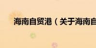 海南自貿港(關于海南自貿港的介紹)