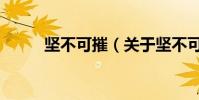 堅不可摧(關于堅不可摧的介紹)