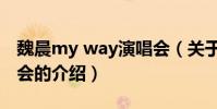 魏晨my way演唱會(關于魏晨my way演唱會的介紹)