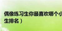 偶像練習生你最喜歡哪個小哥哥呢(偶像練習生排名)
