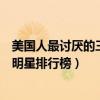 美國人最討厭的三位明星（聲名狼藉：美國人心目中最討厭明星排行榜）