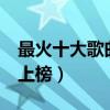 最火十大歌曲（《忘情水》第一《大城小愛》上榜）