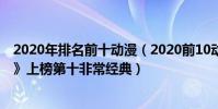 2020年排名前十動漫(2020前10動漫排行榜:《刀劍神域》上榜第十非常經典)