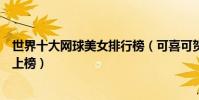 世界十大網球美女排行榜(可喜可賀!唯一一名中國運動員上榜)