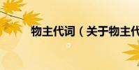 物主代詞(關于物主代詞的介紹)