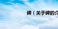 碑(關于碑的介紹)