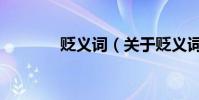 貶義詞(關于貶義詞的介紹)