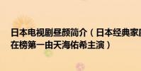 日本電視劇晝顏簡介(日本經典家庭情感劇排名:《晝顏》在榜第一由天海佑希主演)