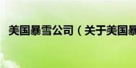 美國暴雪公司(關于美國暴雪公司的介紹)