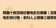 韓國十部頂級好看電影在哪看(豆瓣2020十大評分最高韓國電影排行榜:老婦人上榜第三細思極恐)