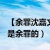 【余罪沈嘉文的孩子】沈嘉文的孩子是誰的（是余罪的）
