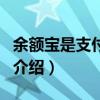 余額寶是支付寶嗎（關于余額寶是支付寶嗎的介紹）