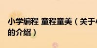 小學編程 童程童美(關于小學編程 童程童美的介紹)