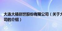 大連大楊創世股份有限公司(關于大連大楊創世股份有限公司的介紹)