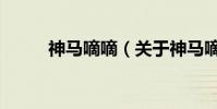 神馬嘀嘀(關于神馬嘀嘀的介紹)