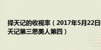 擇天記的收視率(2017年5月22日電視劇收視率排行榜,擇天記第三思美人第四)