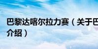 巴黎達喀爾拉力賽(關于巴黎達喀爾拉力賽的介紹)