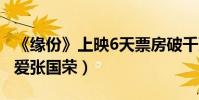 《緣份》上映6天票房破千萬(4月1日繼續寵愛張國榮)