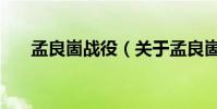 孟良崮戰役(關于孟良崮戰役的介紹)