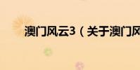 澳門風云3(關于澳門風云3的介紹)